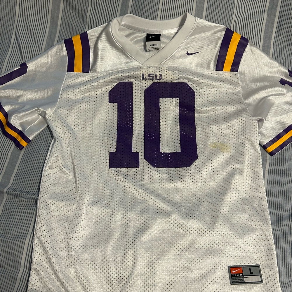 Youth L LSU football jersey